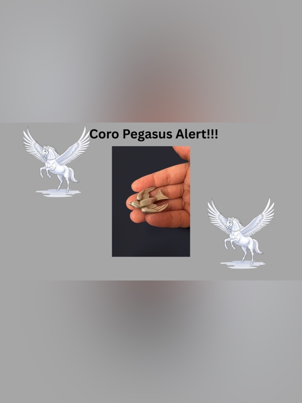 Coro Pegasus Swallow Bird Brooch | Mid-Century Collectible